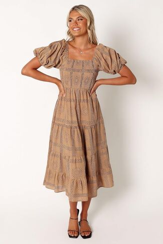 Petal & Pup Women's Soliel Puff Sleeve Midi Dress in Saudi Arabia