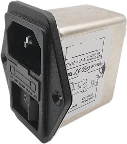 CW2B-10A-T Single Phase Socket Power Filter 220V 10A 6A with Switch Insurance(CW2B-06A-T) in Saudi Arabia