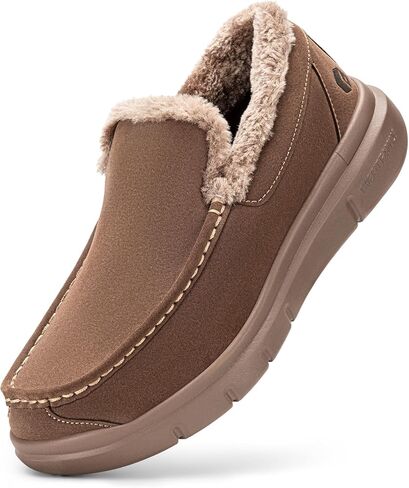 FitVille Extra Wide Men Slippers Slip-on House Slipper Non Slip Orthopedic Winter Shoes for Flat Feet Indoor & Outdoor in Saudi Arabia