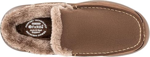FitVille Extra Wide Men Slippers Slip-on House Slipper Non Slip Orthopedic Winter Shoes for Flat Feet Indoor & Outdoor in Saudi Arabia