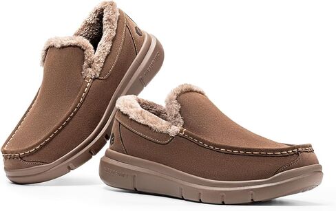 FitVille Extra Wide Men Slippers Slip-on House Slipper Non Slip Orthopedic Winter Shoes for Flat Feet Indoor & Outdoor in Saudi Arabia