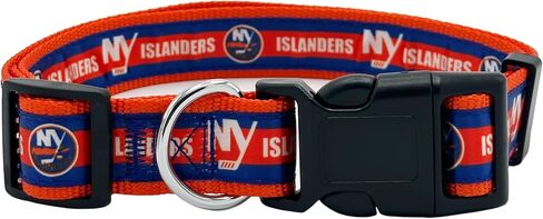 NHL PET Collar New York Islanders Dog Collar, Size Medium Hockey Team Collar for Dogs & Cats. A Shiny & Colorful Dog & Cat Collar Licensed by The NHL in Saudi Arabia