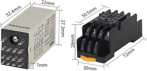 H3Y-4 تأخير الطاقة الدوار 1S/5S/10S/30S/60S/3M/5M/10M/30M توقيت التتابع AC 110V 220V 380V 14 مع PYF14A 1PCs (الجهد AC 220V ، 0-60 دقيقة) in Kuwait