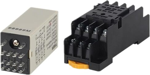 H3Y-4 تأخير الطاقة الدوار 1S/5S/10S/30S/60S/3M/5M/10M/30M توقيت التتابع AC 110V 220V 380V 14 مع PYF14A 1PCs (الجهد AC 220V ، 0-60 دقيقة) in Kuwait