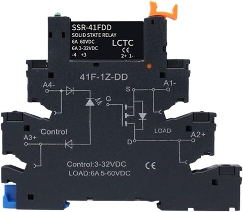 SSR-41FDA SSR-41FDD Slim Relay Board DIN MOLY RALAY RALAY MODULE SSR Terminal Terminal Relay مع LED 6A SSR-41FDA SSR-41FDD DC-AC DC- DC 1PCS (1PCS SSR-41FDA) in Kuwait