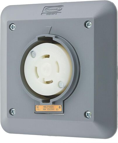 30A Locking Receptacle 3P 4W 125/250VAC L14-30R GY in Saudi Arabia