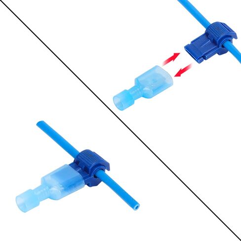 HKS 60pcs/30 أزواج 22-12 موصل سلك AWG T-TAP-قطع لصق سريع-أطراف التغريد الذاتي الكهربائية طقم تجعيد السيارات معزول in Saudi Arabia