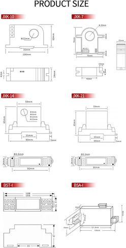 مستشعر تيار JXK-7 AC/DC 20 مم 25 مم 0-1500A AC المستشعر الحالي 4-20MA 0-10V 0-5V RS485 DC Transmitter DC24V (4-20MA OUTPUT ، DC 0-200A_25MM HOLE) in Saudi Arabia