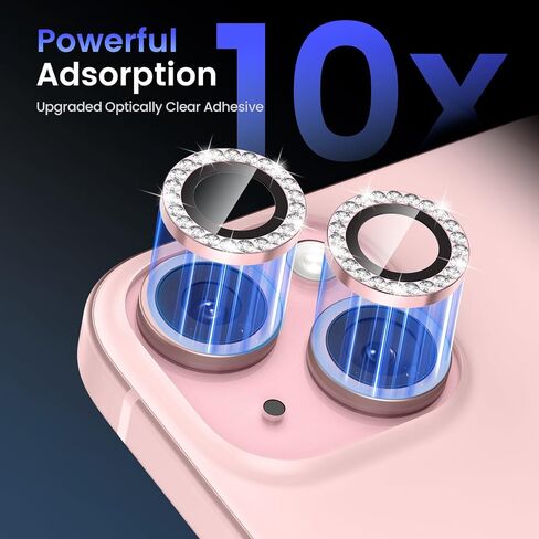 Tensea for iPhone 16 / iPhone 16 Plus Camera Lens Protector, 9H Tempered Glass Camera Cover Screen Protector, HD Clear, Metal Individual Ring for iPhone 16 6.1inch/iPhone 16 Plus 6.7inch 2024 in Kuwait