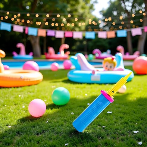 Blue Portable Hand Pump for Balloons,Balloon Pump Hand Held Two-Way Dual Action -Balloon Inflator Pump -Air Pump for Balloons Decorations Birthday Party Supplies,Inflation Devices and Accessories in Saudi Arabia