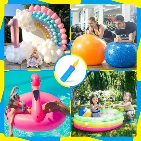Blue Portable Hand Pump for Balloons,Balloon Pump Hand Held Two-Way Dual Action -Balloon Inflator Pump -Air Pump for Balloons Decorations Birthday Party Supplies,Inflation Devices and Accessories in Saudi Arabia