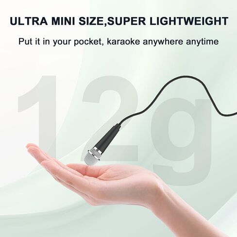 USB C Mini Microphone Karaoke, Portable ASMR Microphone for Android Phone/iPhone 15/Laptop/Mac, Wired Mic for Voice Recording, Singing, Interviews, Vlogs, YouTube, TIK Tok (Black) in Kuwait