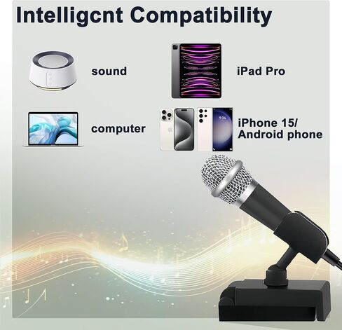 USB C Mini Microphone Karaoke, Portable ASMR Microphone for Android Phone/iPhone 15/Laptop/Mac, Wired Mic for Voice Recording, Singing, Interviews, Vlogs, YouTube, TIK Tok (Black) in Kuwait