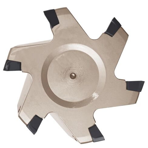 R8 Shank End Mill 2-1/2 "القطر 90 درجة عالية من طحن الطحن مع 6 APKT1604 إدراج كربيد (6-1/8" الطول الكلي) in Kuwait