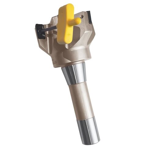 R8 Shank End Mill 2-1/2 "القطر 90 درجة عالية من طحن الطحن مع 6 APKT1604 إدراج كربيد (6-1/8" الطول الكلي) in Kuwait