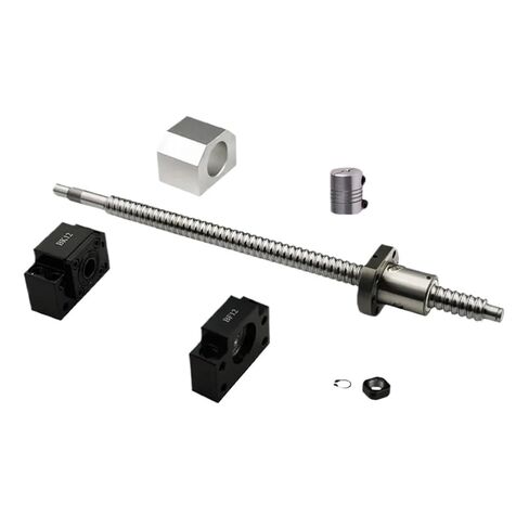 آلة التحكم في كرة الجوز المزدوجة جهاز SFU1605 Ball Screw C7 End+1605 Ball Nut+Nut Housing+BK/BF12 End Support+Coupler (SFU1605-450mm) in Kuwait