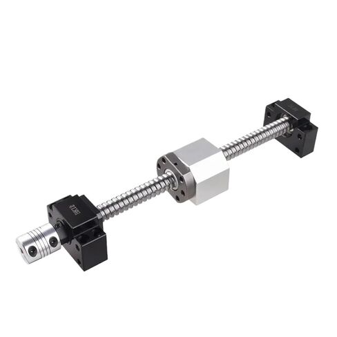 آلة التحكم في كرة الجوز المزدوجة جهاز SFU1605 Ball Screw C7 End+1605 Ball Nut+Nut Housing+BK/BF12 End Support+Coupler (SFU1605-450mm) in Kuwait