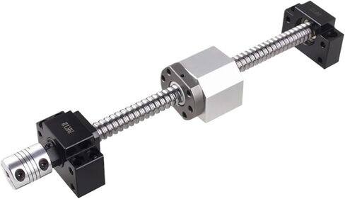 آلة التحكم في الكرة المزدوجة صامد الجوز المسمار 250-1000mm SFU1605 Ball Screw C7 End+1605 Ball Nut+Nut Housing+BK/BF12 End Support+Coupler (SFU1605-650mm) in Saudi Arabia