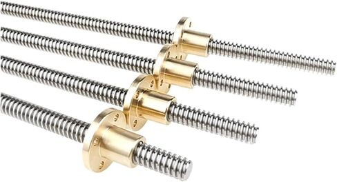 Metal Ball Screw nut T20 Lead Screw Linear Guide Lead 8mm Pitch 4mm Length 100mm to 1000mm with Brass Nut(1000mm) in Saudi Arabia
