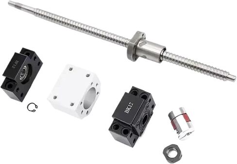 Double nut Ball Screw Control Machine Ball Screw Nut SFU3205 Ball Screw 1050-1500mm with BKBF25 End Machining+Ball Screw Nut+Supporter+Coupling(1200nn) in Saudi Arabia