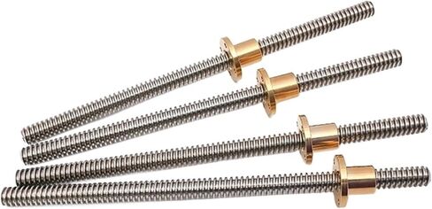 Metal Ball Screw nut T20 Lead Screw Linear Guide Lead 8mm Pitch 4mm Length 100mm to 1000mm with Brass Nut(1000mm) in Saudi Arabia