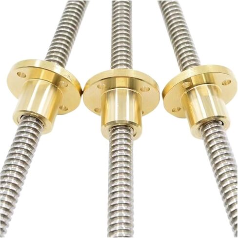 Metal Ball Screw nut T20 Lead Screw Linear Guide Lead 8mm Pitch 4mm Length 100mm to 1000mm with Brass Nut(1000mm) in Saudi Arabia