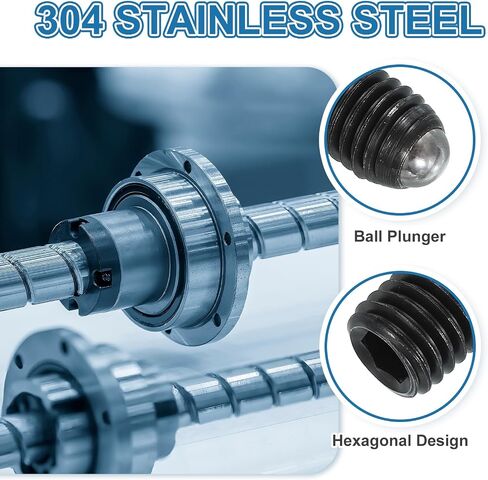 PATIKIL M10x16mm Ball Point Set Screws, 10 Pcs Carbon Steel Hex Socket Spring Plungers Grub Screw for Industrial Machine Home Furniture Workplaces, Black in Saudi Arabia