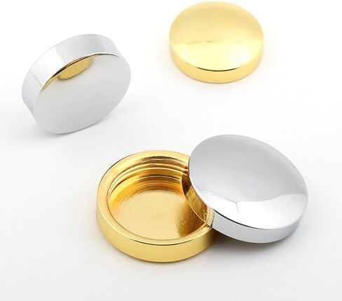 24pcs Mirror Screws, 10mm Stainless Steel Polished Stainless Steel Nails Cap with Washer, Decorative Brass Cover Brushed for Furniture Fittings Glass Signs Tables Bath Plates Wardrobes, Black in Kuwait