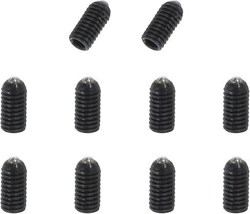 PATIKIL M10x16mm Ball Point Set Screws, 10 Pcs Carbon Steel Hex Socket Spring Plungers Grub Screw for Industrial Machine Home Furniture Workplaces, Black in Saudi Arabia