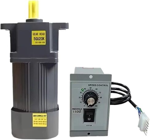 asynchronous motor 110V 120W Reinforced AC Gear Motor With Ear 5IK120RGU-AF With Speed Regulator High Torque Asynchronous Motor Shaft Diameter 15mm(0-108RPM) in Saudi Arabia