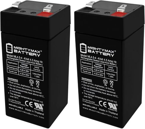 Mighty Max Battery 4 Volt 4.5 AH بطارية حمض الرصاص المختومة لـ FI-Shock SS-440 in Kuwait