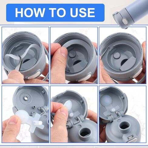 3pcs Replacement Leak Stopper and 3pcs Sealing O-Ring for Thermos Funtainer 16 Oz Stainless Steel Vacuum Insulated Bottle, Silicone Gasket and Lid Seal Plug Water Bottle Parts Accessories in Saudi Arabia
