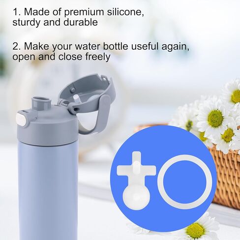 3pcs Replacement Leak Stopper and 3pcs Sealing O-Ring for Thermos Funtainer 16 Oz Stainless Steel Vacuum Insulated Bottle, Silicone Gasket and Lid Seal Plug Water Bottle Parts Accessories in Saudi Arabia