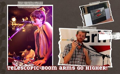 Griffin 5 Pack Mic Boom يقف مع مقاطع الأسلحة ومقاطع الميكروفون (سلسلة Stagelock) - حوامل ترايبود قابلة للتعديل للاستوديو ، DJ ، استخدام الكاريوكي in Saudi Arabia