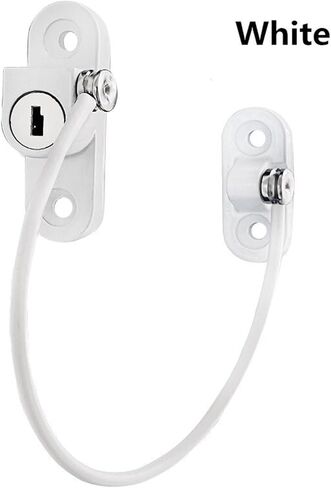 Window Security Chain Lock Window Cable Lock Restrictor Multifunctional Window Lock Door Guard 1Pcs 1Pcs(Black) in Saudi Arabia