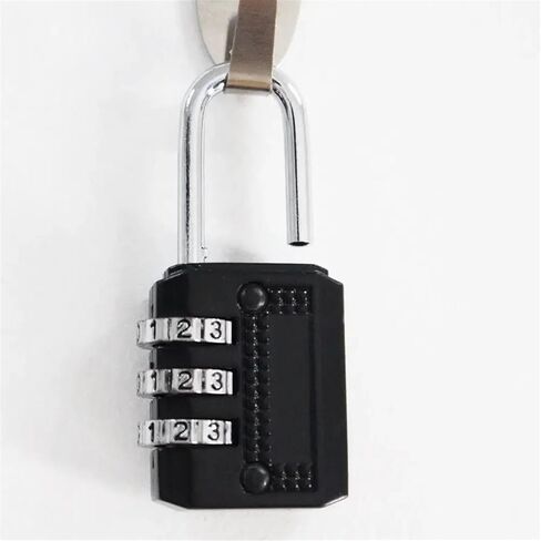 3 Digit Resettable Combination Padlock Coded Lock School Gym Locker Sheds 1Pcs(Silver) in Saudi Arabia