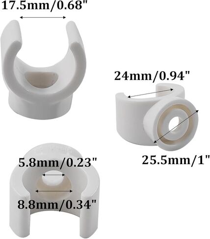 50pcs 1/2 بوصة مقاطع مشبك PEX PEX ، شماعات u-hook البلاستيكية البيضاء لأنابيب مياه PVC ، قوس دعم أنابيب PEX 16 مم لخراطيم وتركيب الأنابيب in Kuwait