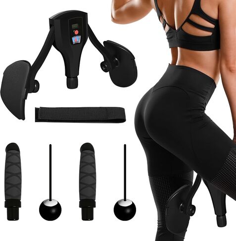 Thigh Master Kegel Exerciser with Cordless Ball,0-132 lbs Adjustable Resistance,Pelvic Floor Exercise Devices,Hip Trainer Leg Trainer for Men and Women in Saudi Arabia