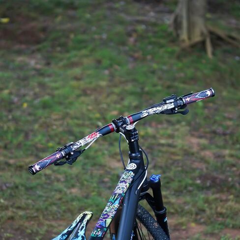 CHOOEEE 3D Mountain Bike Grips ، 130 مم السيليكون MTB المقبض قبضة ، قفل مزدوج على دراجة مقبض قبضة شريط قبضة in Saudi Arabia