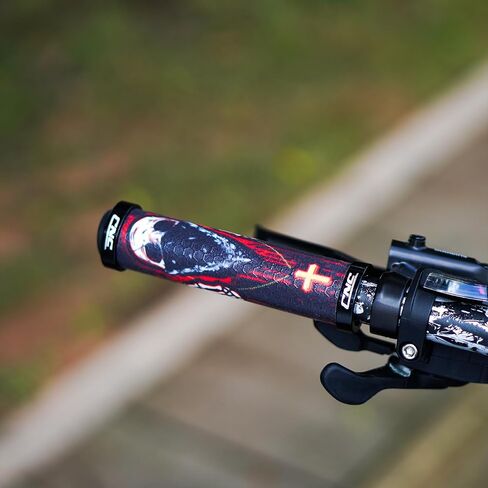 CHOOEEE 3D Mountain Bike Grips ، 130 مم السيليكون MTB المقبض قبضة ، قفل مزدوج على دراجة مقبض قبضة شريط قبضة in Saudi Arabia