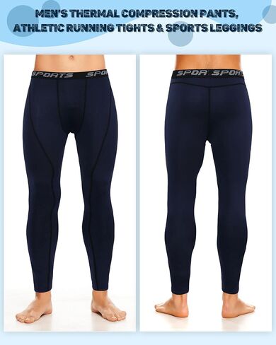 6 Pcs Men's Compression Pants Athletic Running Tights Rapid Dry Men's Leggings for Sports Thermal Base Layer Bottoms for Basketball Yoga Workout, 6 Colors, L Multicolor in Saudi Arabia