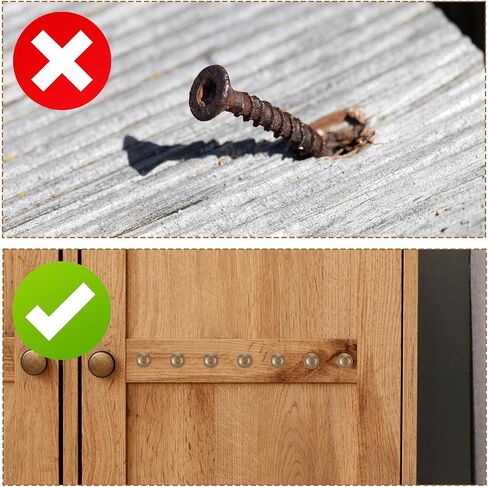 8 Pcs Brass Decorative Screws with Caps, Self Tapping Pure Fixing Screw Covers Mirror Screw Decorative Tacks for Furniture, Cabinet Handle, Doors, Mirror Fixing (15 mm, Bronze) in Saudi Arabia