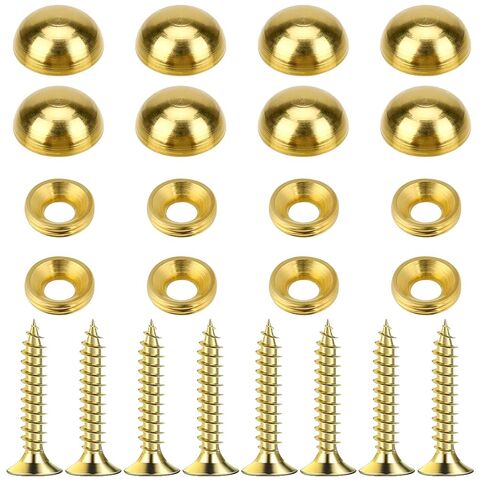 8pcs براغي زخرفية مع أغطية ، يثبت مرآة النحاس النقي الأغطية المسمار غلاف تنجيد الذهب مسامير التنصت الذاتي للمرايا الخزانة مرايا إصلاح الإصلاح in Saudi Arabia
