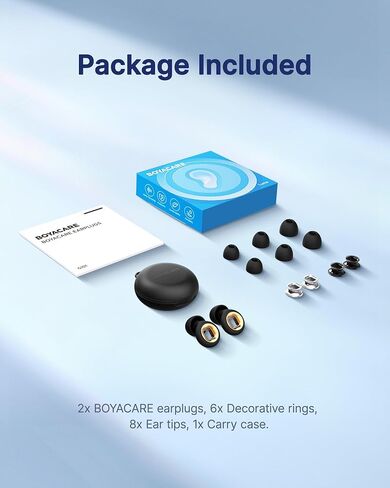 Ear Plugs for Sleeping Noise Cancelling, 45dB Reusable Earplugs for Noise Reduction, Hearing Protection Ear Plugs with 8 Ear Tips, Soft Silicone Earplugs for Sleep, Concerts, Snoring, Study (Blue) in Saudi Arabia