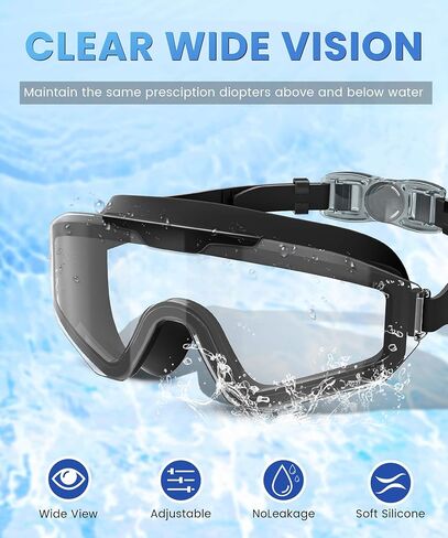 Swim Goggles for-Men-Women-Adult Swimming Goggles-Goggles for Men:Anti-Fog No Leaking UV400 Protection Wide View 3 Pack in Kuwait
