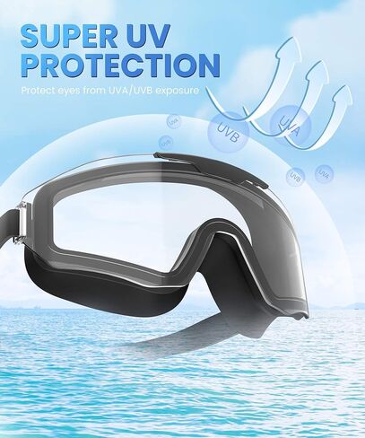 Swim Goggles for-Men-Women-Adult Swimming Goggles-Goggles for Men:Anti-Fog No Leaking UV400 Protection Wide View 3 Pack in Kuwait