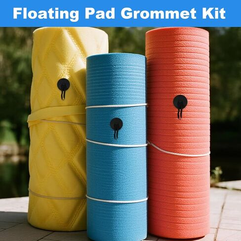 BOXOB Floating Water Mat Tether Kits, Portable Float Mat Grommet Kit with Rope for All Foam Water Pads Floating Mats Straps Lilly Pad Accessories in Saudi Arabia