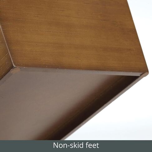 Mdesign مستطيلة القمامة الضيقة Can Wastebasket ، حاوية الحاوية الصغيرة الحمام ، المطبخ ، المكتب المنزلي ، غرفة الحرفية ، قشرة الخيزران ، مجموعة بروك ، بني in Saudi Arabia