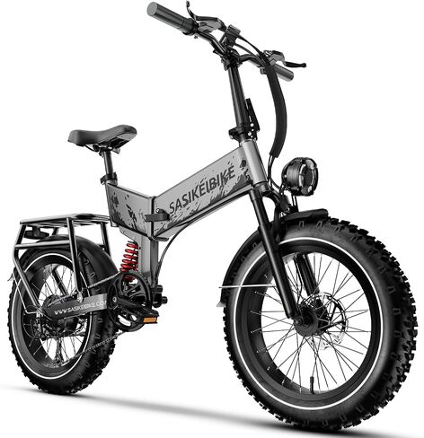 1500W Folding Electric Bike for Adults Full Suspension,52v 20AH Electric Dirt Bike with 20"x 4.0 Fat Tire, Max 30+MPH & 70 Miles Electric Bicycle, Ebike for Snow, Mountains, Road UL Certified in Kuwait