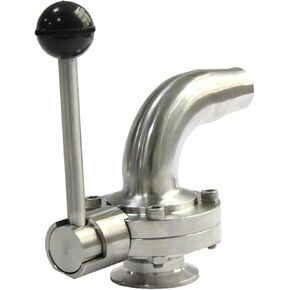 1PCS 2-1/4" 57mm SS304 stainless steel sanitary grade one side 77.5mm three clamp one side elbow valve in Saudi Arabia